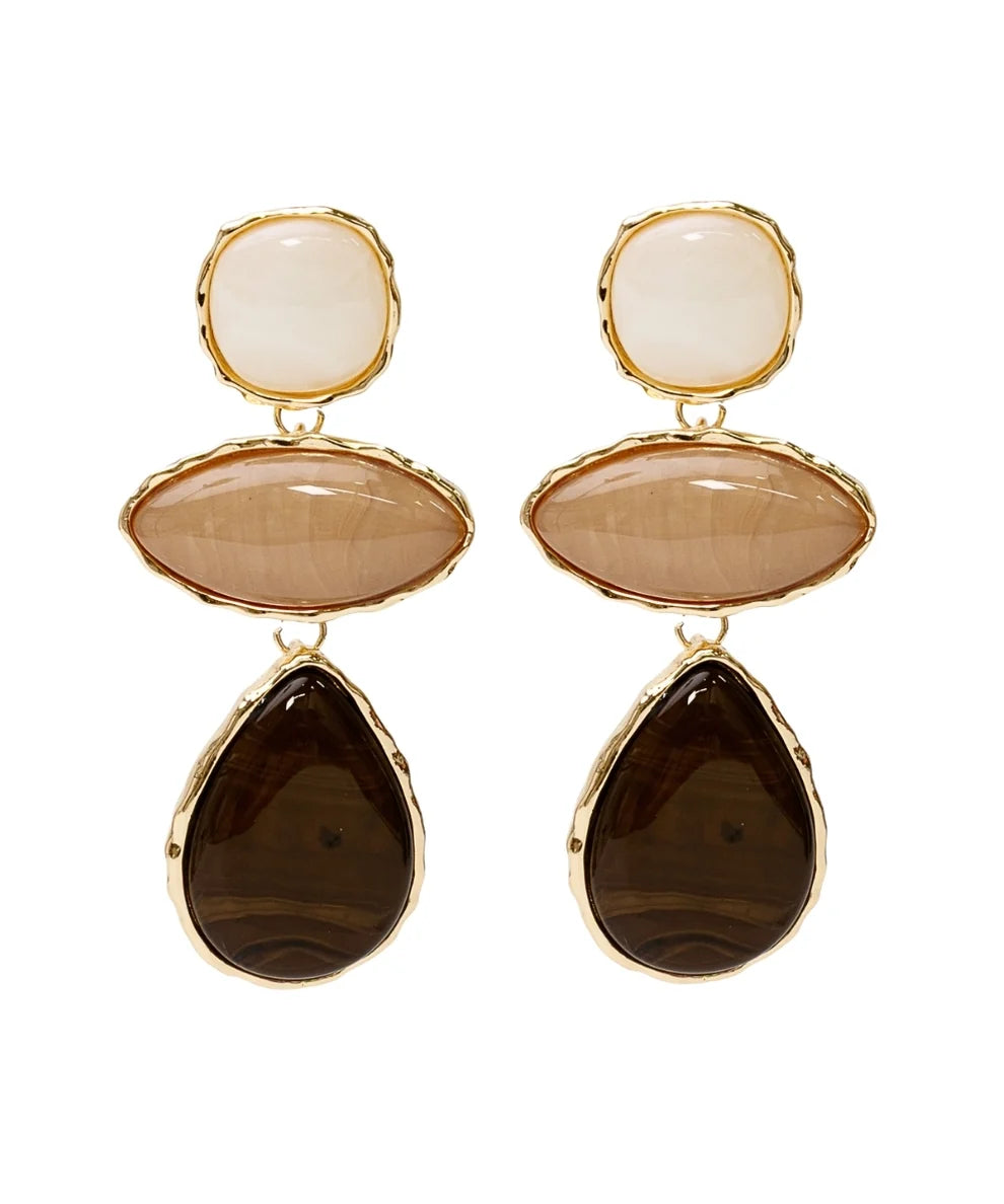 Linear Stone Earrings