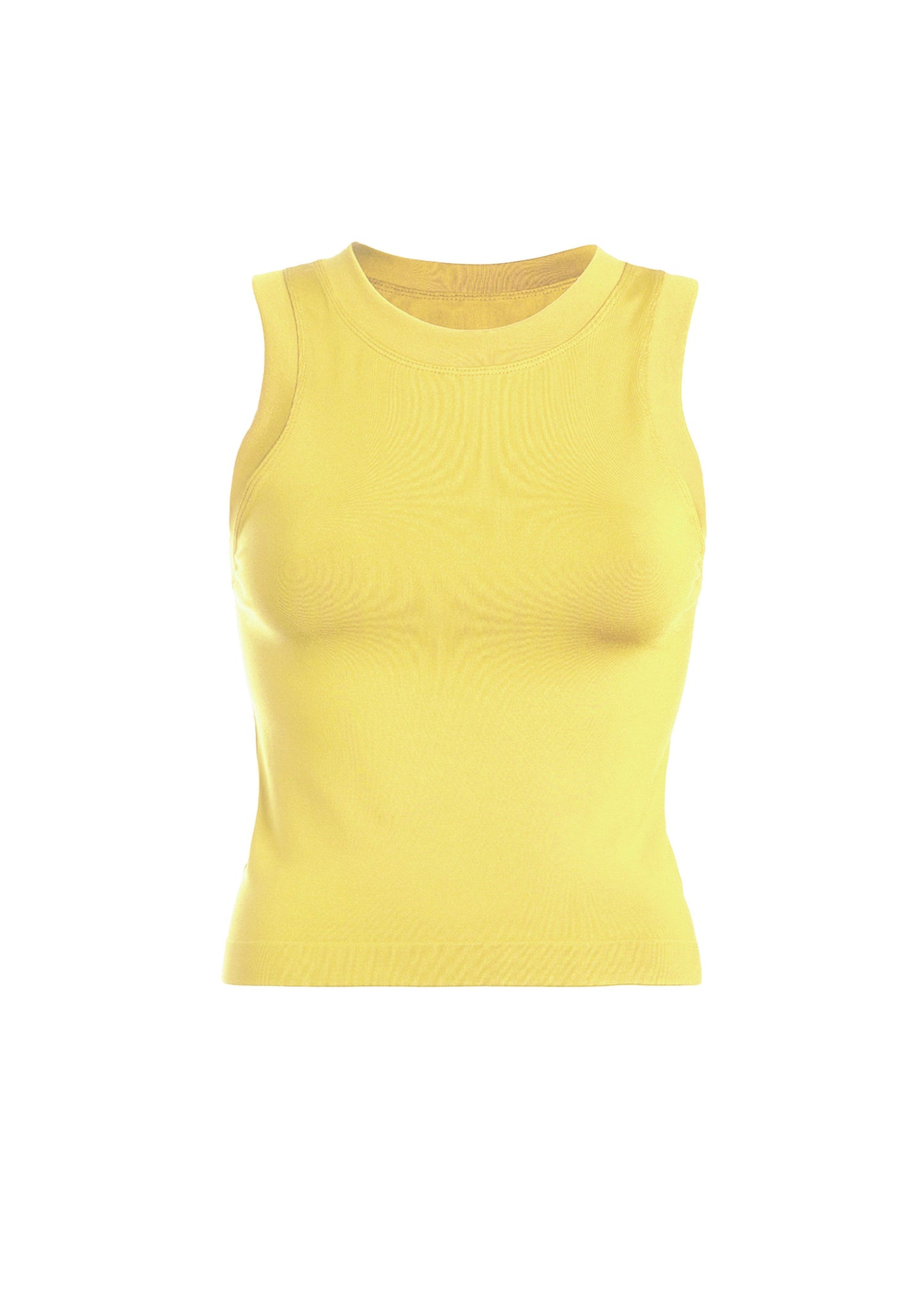 SMOOTH THICK BANDED TANK- YELLOW : ONE SIZE