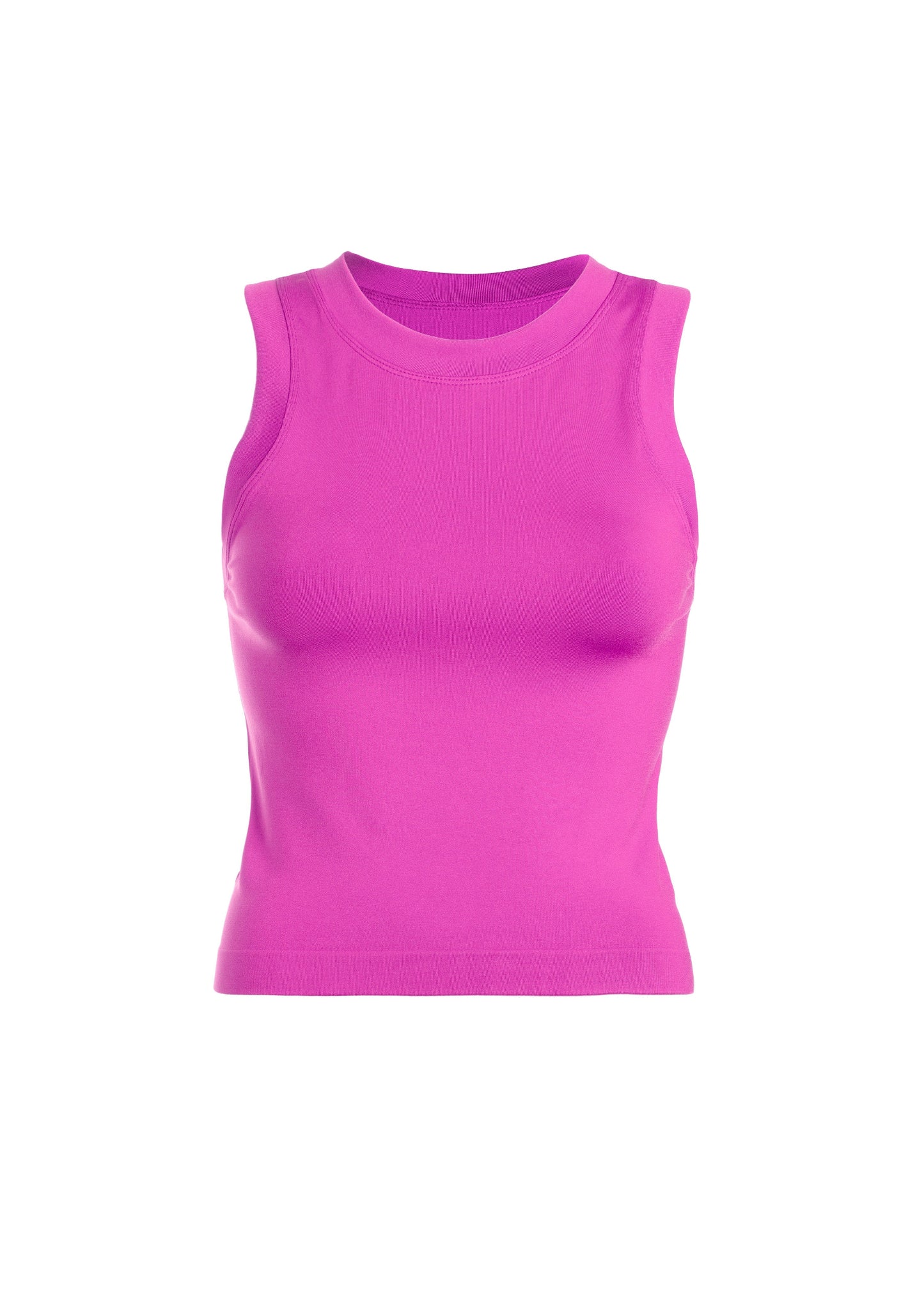 SMOOTH THICK BANDED TANK-MAGENTA : ONE SIZE