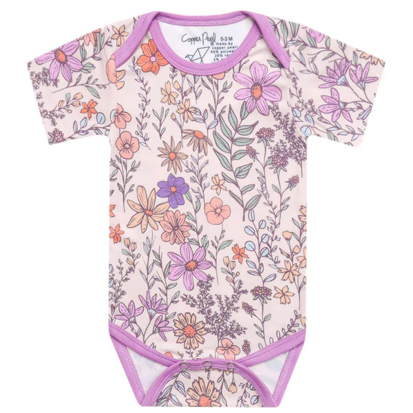 SHORT SLEEVE BODYSUIT: FLORA