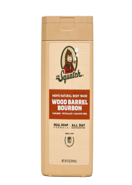 WOOD BARREL BOURBON- 14 OZ BODY WASH