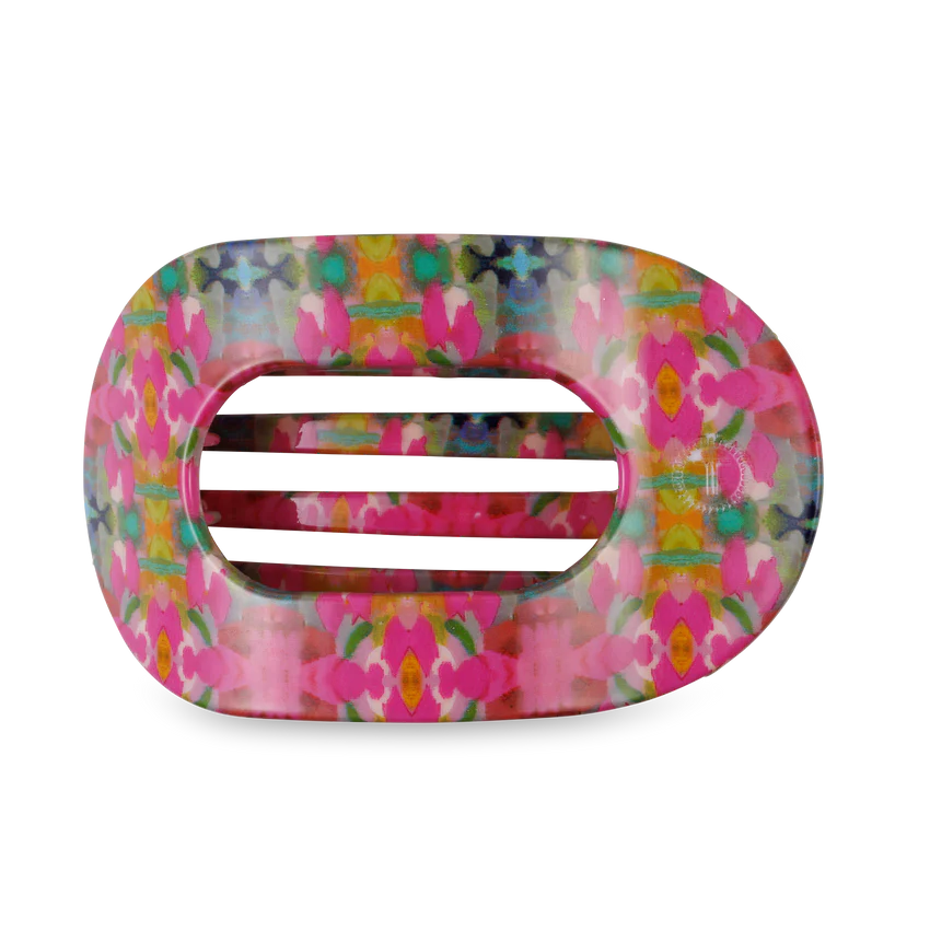 TELETIES Flat Round Hair Clip for Women - Durable Plastic Hair Accessory