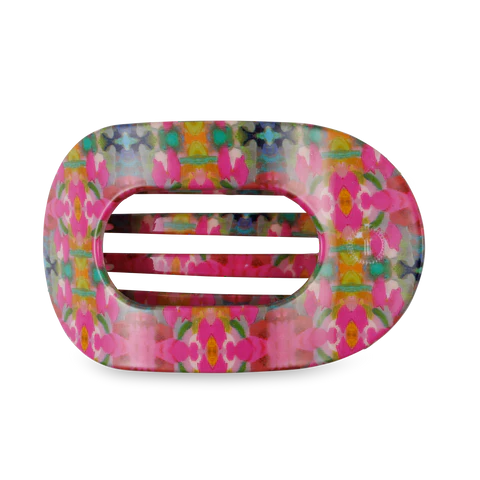 TELETIES Flat Round Hair Clip for Women - Durable Plastic Hair Accessory