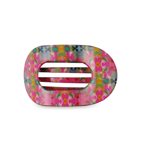 TELETIES Flat Round Hair Clip for Women - Durable Plastic Hair Accessory