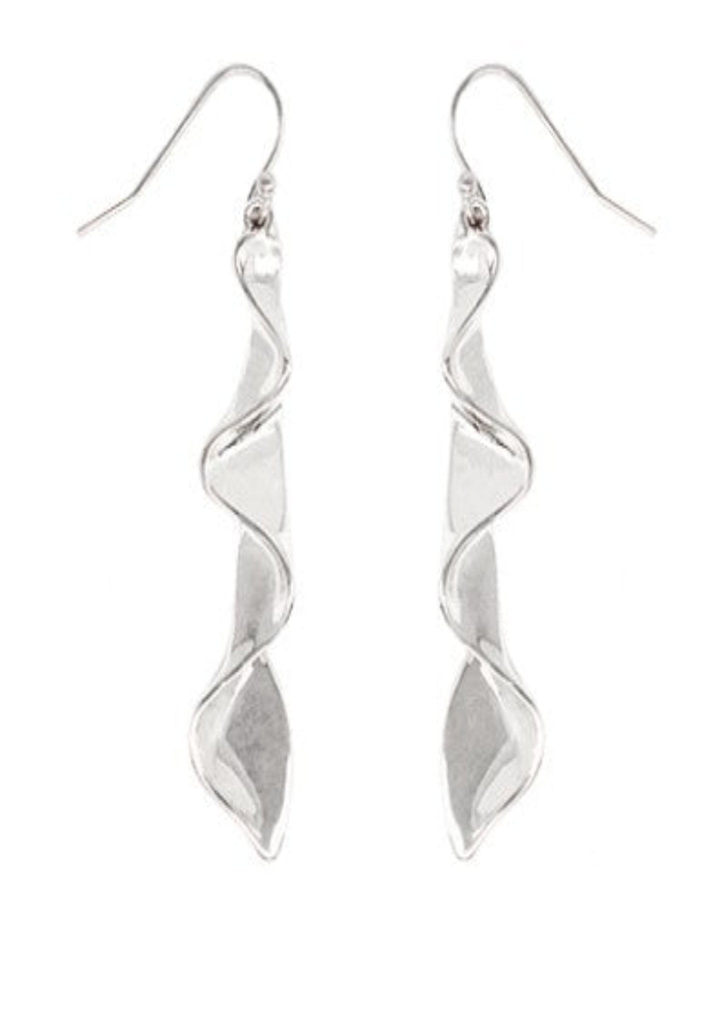 VERTICAL WAVY BAR DROP EARRINGS