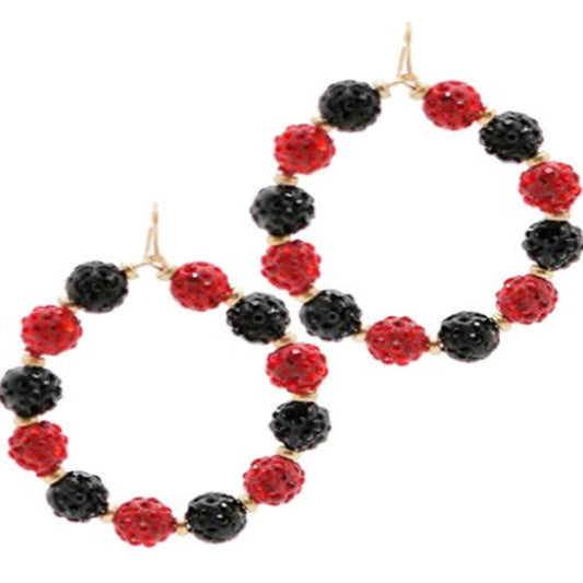 GAME DAY CRYSTAL BALL EARRINGS