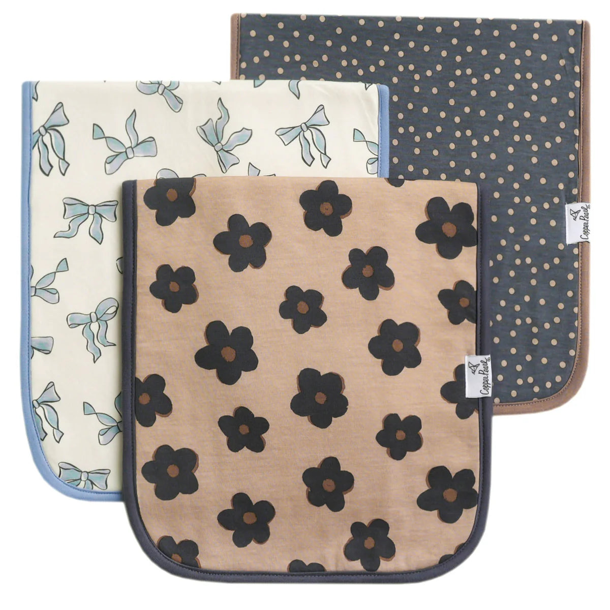 Gemma in Tan Burp Cloth Set (3- Pack)
