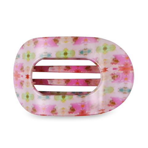 TELETIES Flat Round Hair Clip for Women - Durable Plastic Hair Accessory