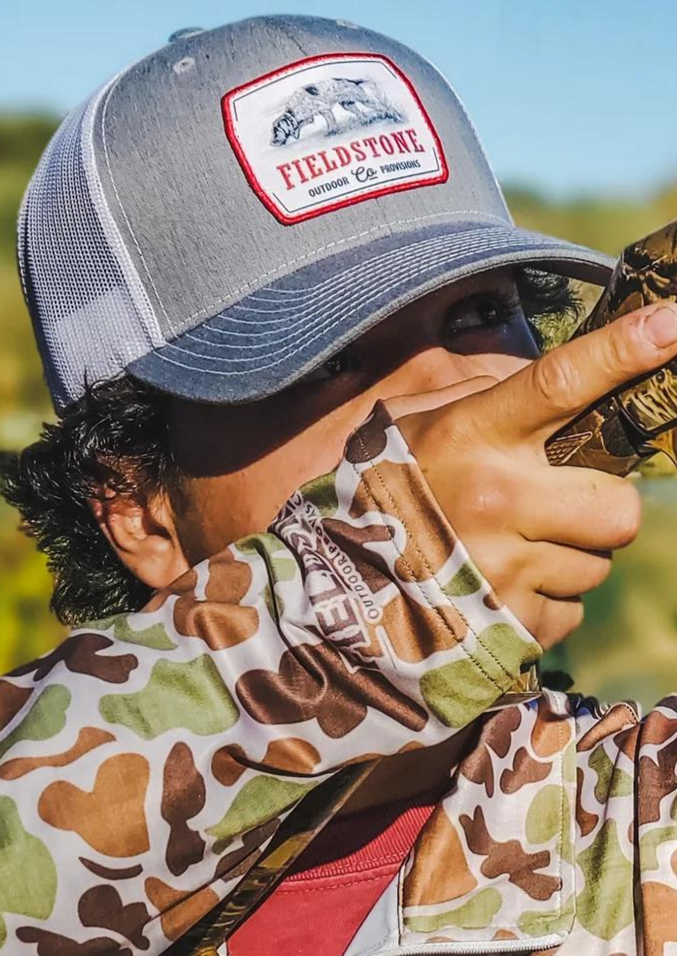 HAT FIELD HUNT-HEATH GREY WHITE dis