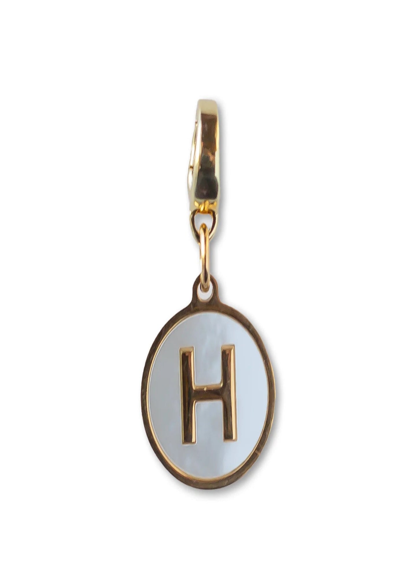 MOTHER OF PEARL LETTER CHARM