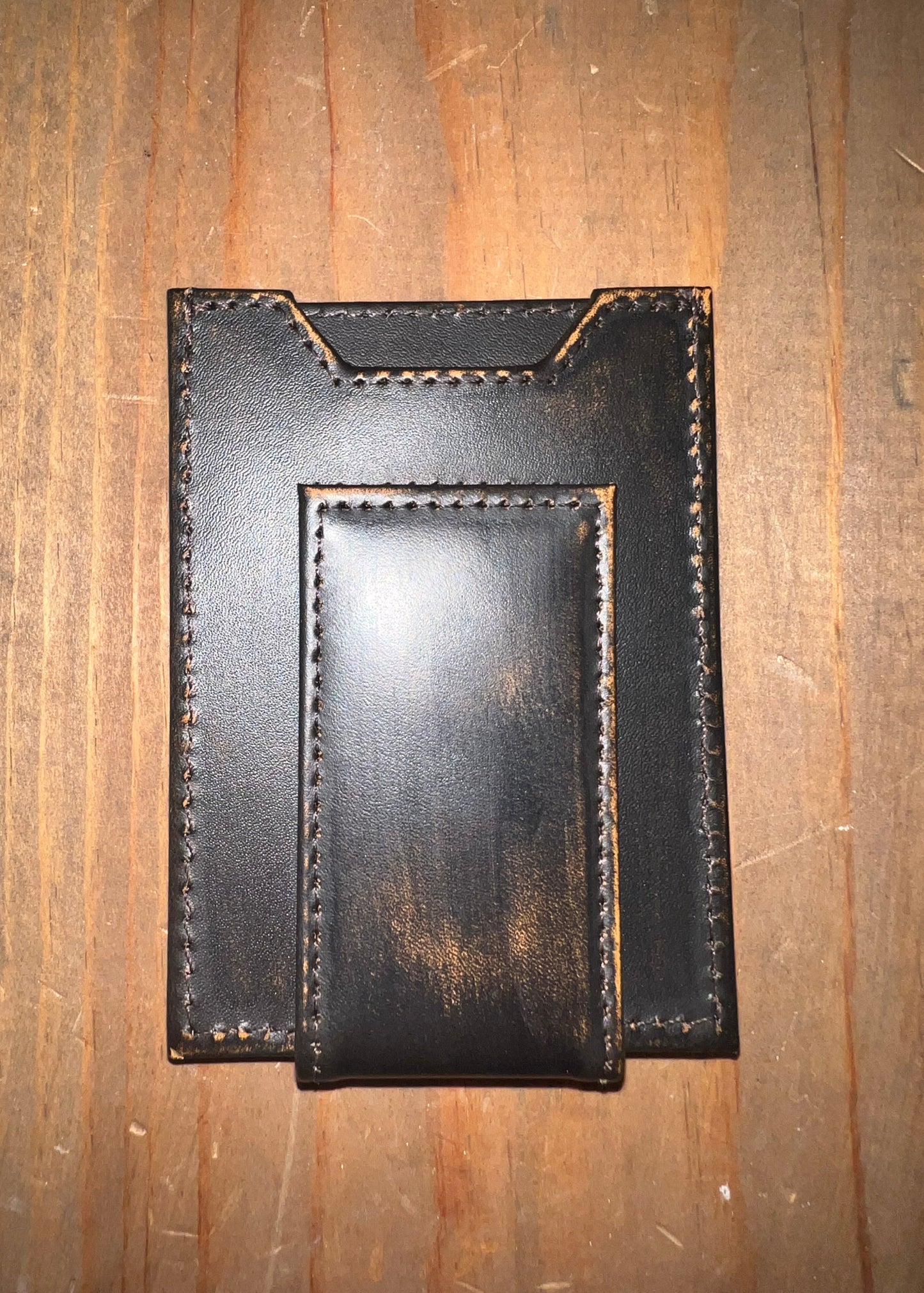 ANTIQUE BRN FRONT POCKET WALLET-BUCK