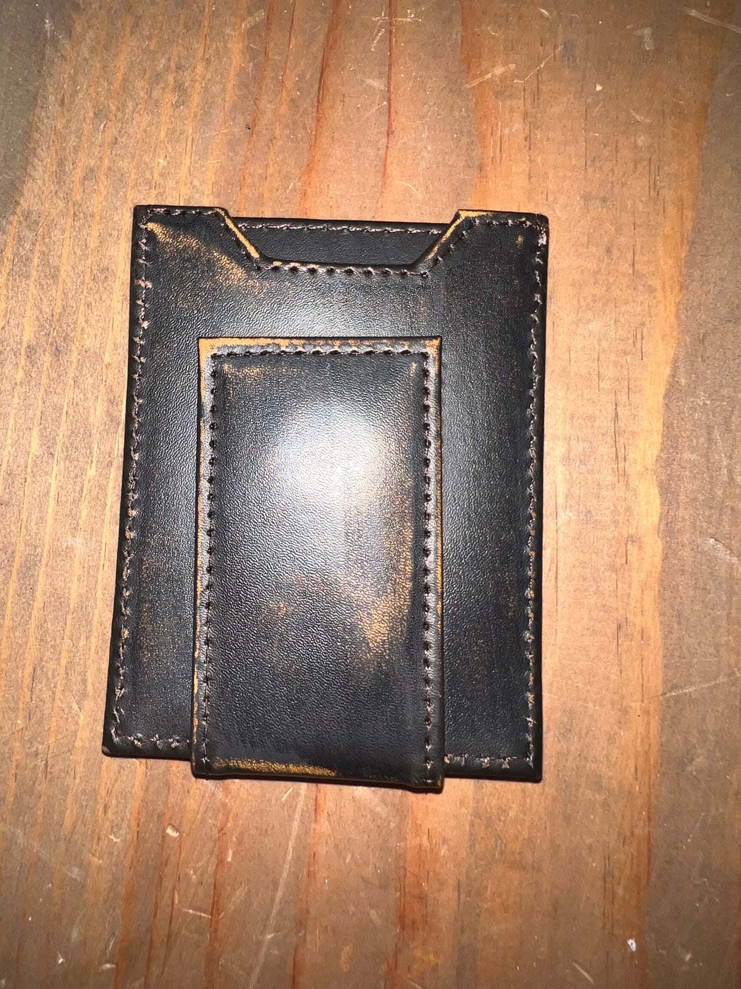 ANTIQUE BRN FRONT POCKET WALLET-SHOT SHELL