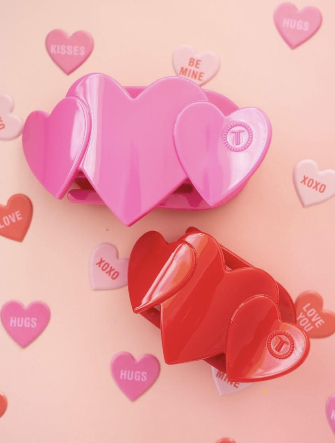 PINK HEART TO HEART - FLAT CLIP