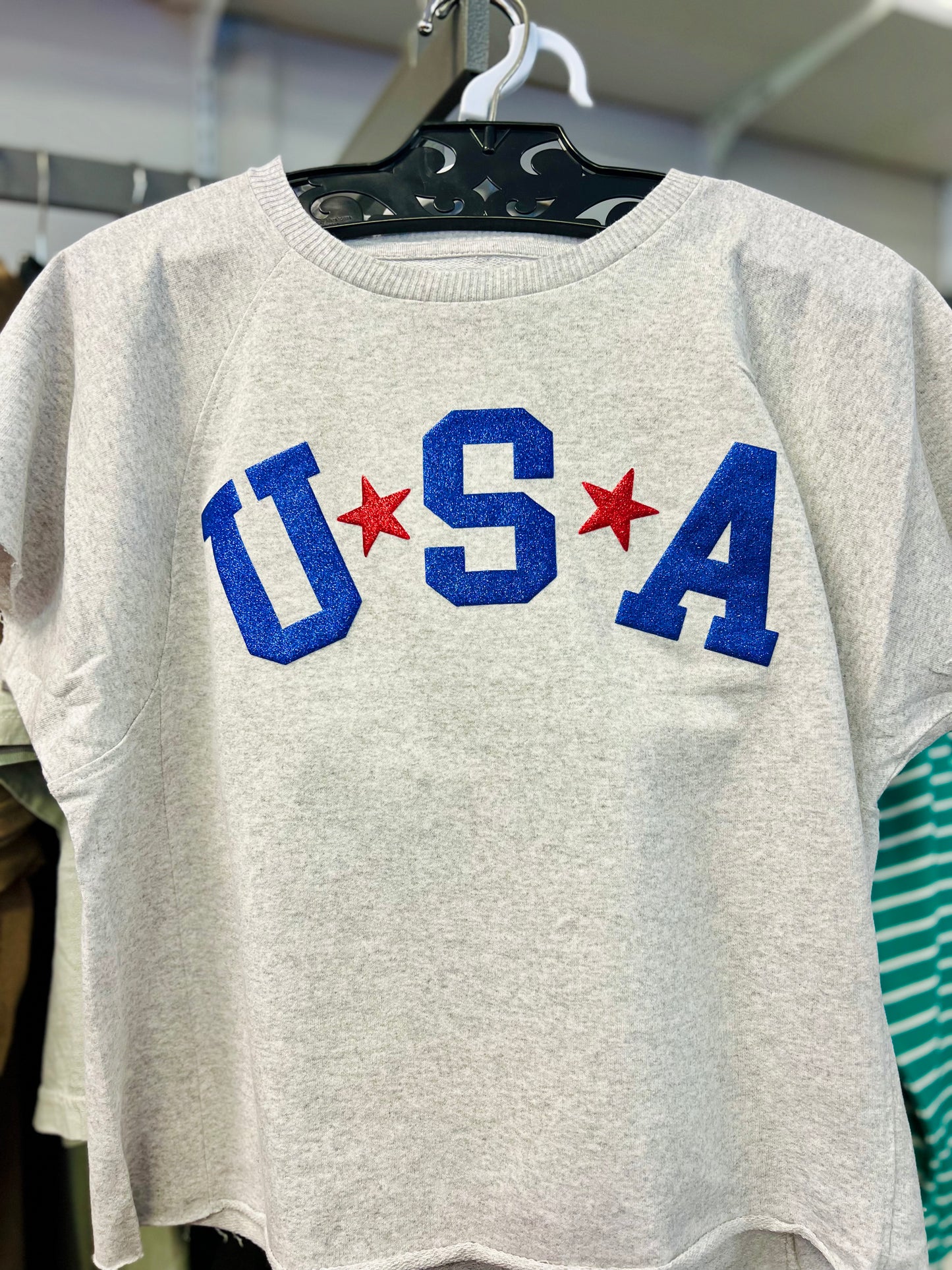 USA T SHIRT - ASH GREY