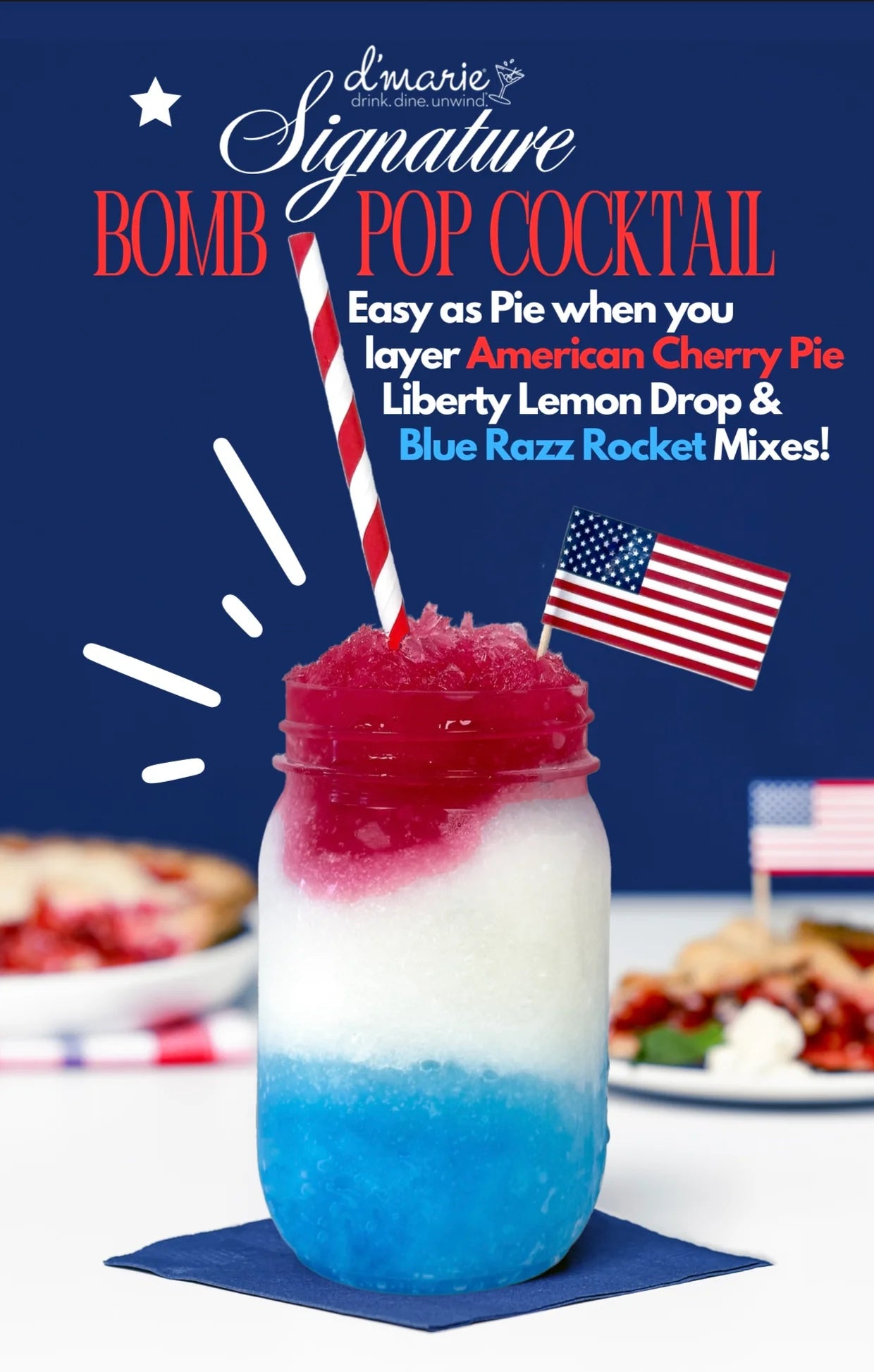 Blue Razz Rocket Cocktail - Ready-To-Freeze Cocktail SMALL