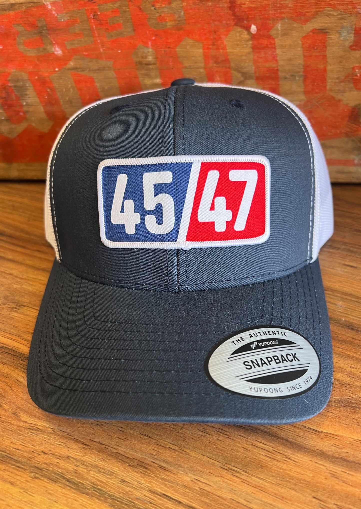 45/47 PATCH HAT -NAVY WHITE