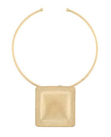 TEXTURED SQUARE OPEN CHOKER
