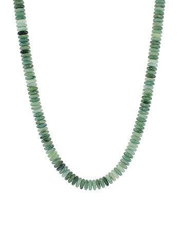 RONDELLE MARBLE BEAD NECKLACES - OLIVE