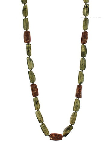 GEOMETRIC MARBLE ACRYLIC LONG NECKLACE