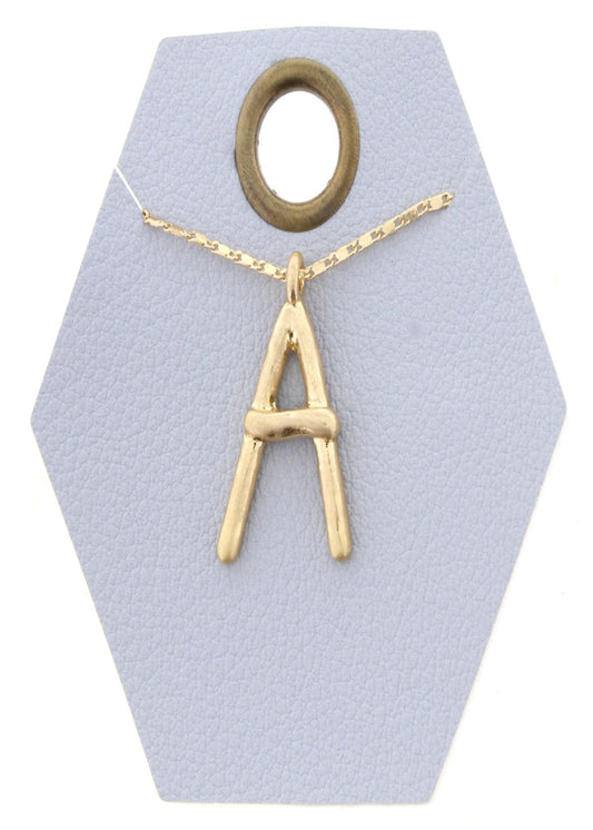 16" Gold Chain, Initials Say My Name Necklace