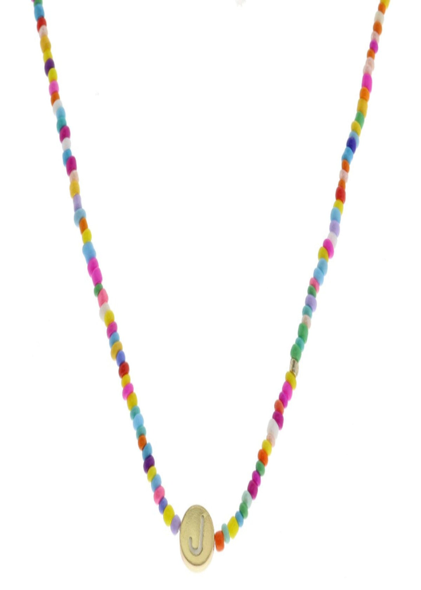KIDS MULTI BEAD INITIAL NECK-J