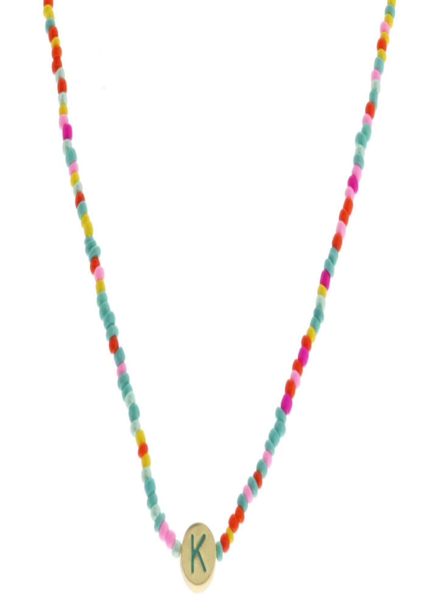 KIDS MULTI BEAD INITIAL NECK-K
