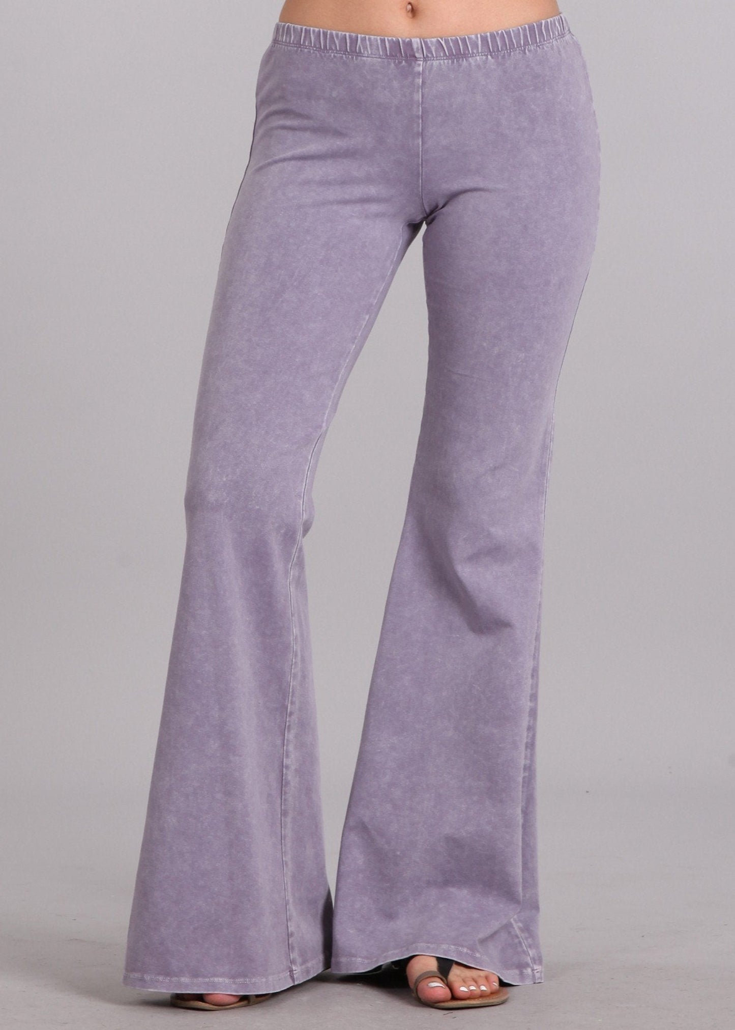 MINERAL WASH BELL BOTTOM - LILAC