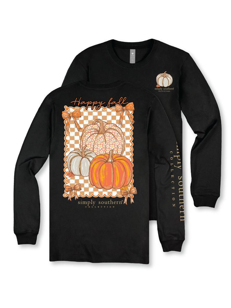 HAPPY FALL LONG SLEEVE - BLACK