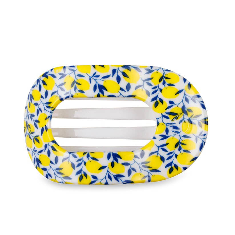 TELETIES Flat Round Hair Clip for Women - Durable Plastic Hair Accessory