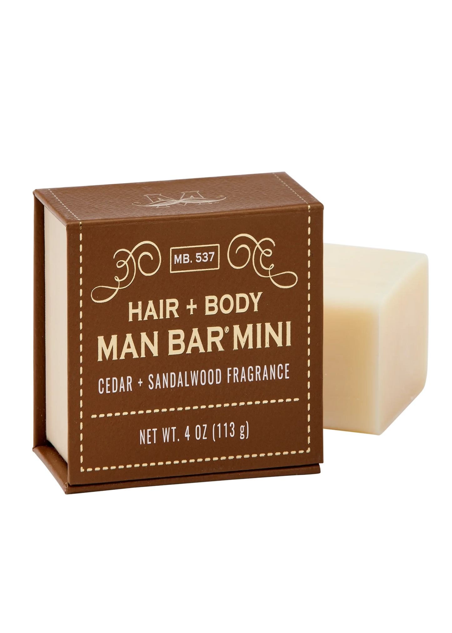 4OZ SHAMPOO MAN BAR- CEDAR & SANDALWOOD