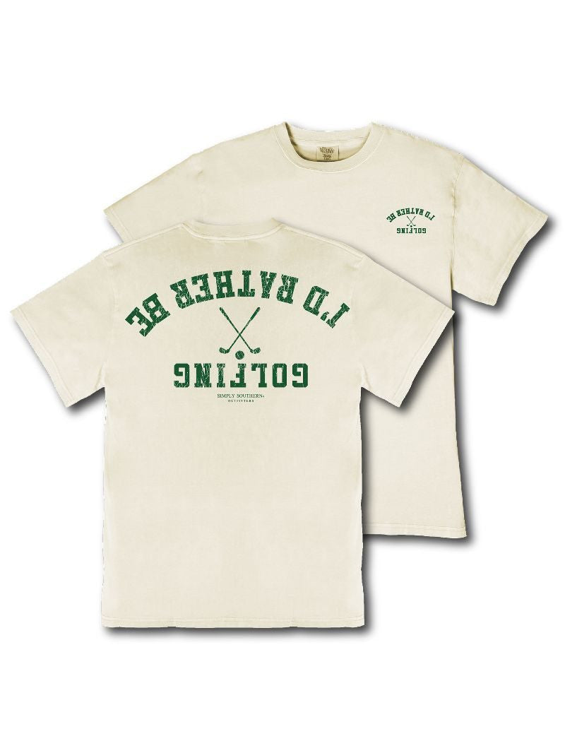 I'D RATHER BE GOLFING TEE - BONE