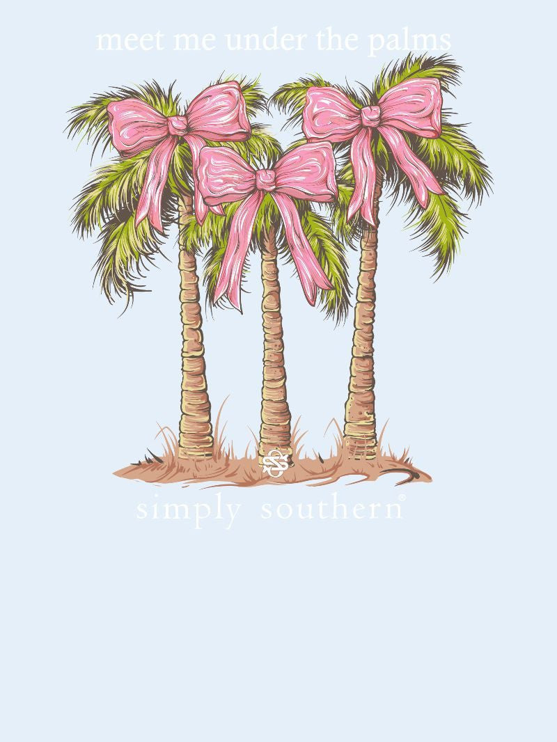 YOUTH PALM TSHIRT- PALM TREE BOWS