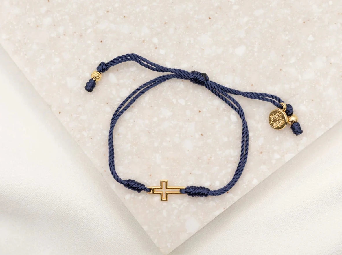 FILLED BY FAITH BRACELET-NAVY