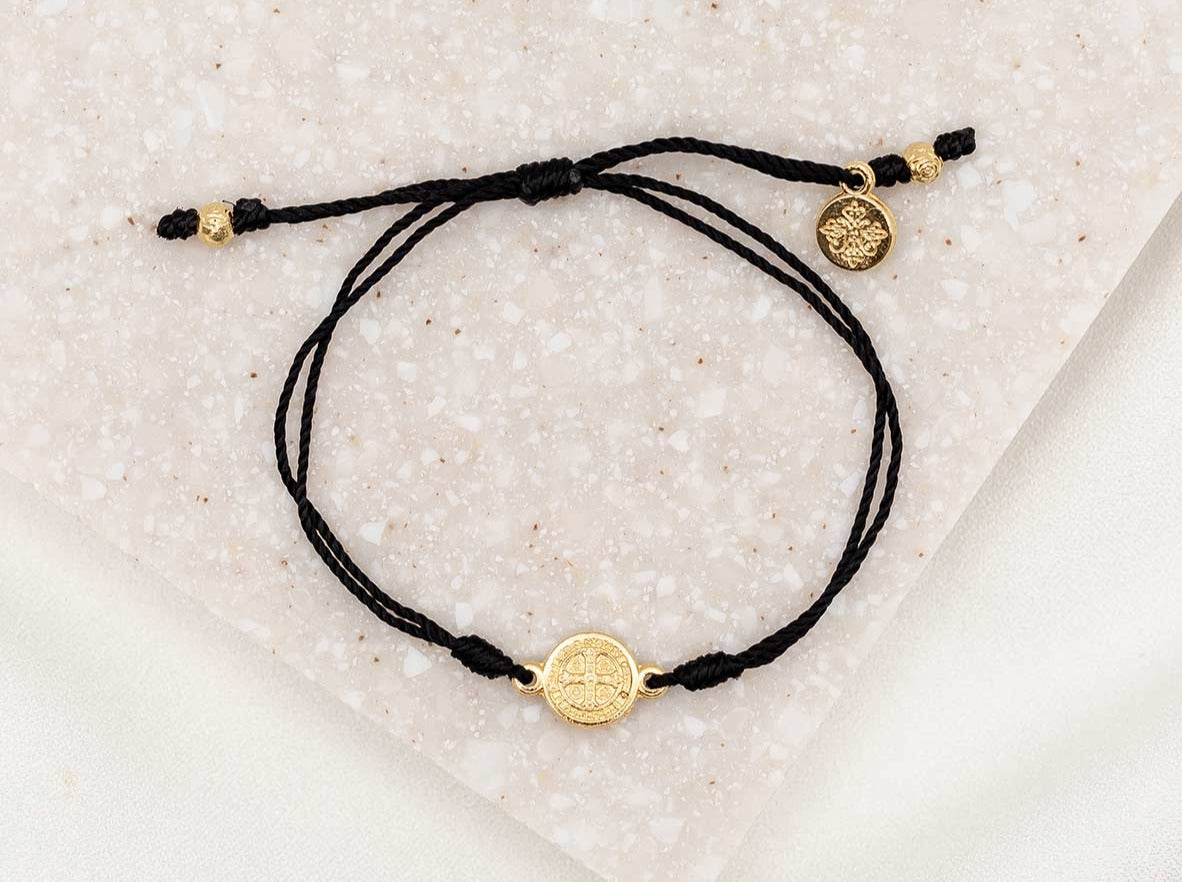 BREATHE BLESSING BRACELET-GOLD/BLACK