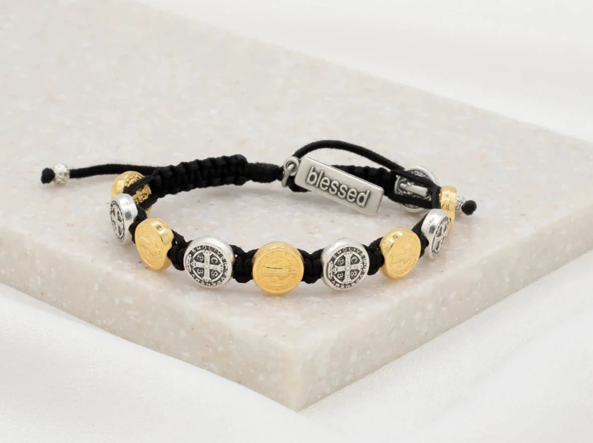 BENEDICTINE BLESSING BRACELET-MIXED/BLACK