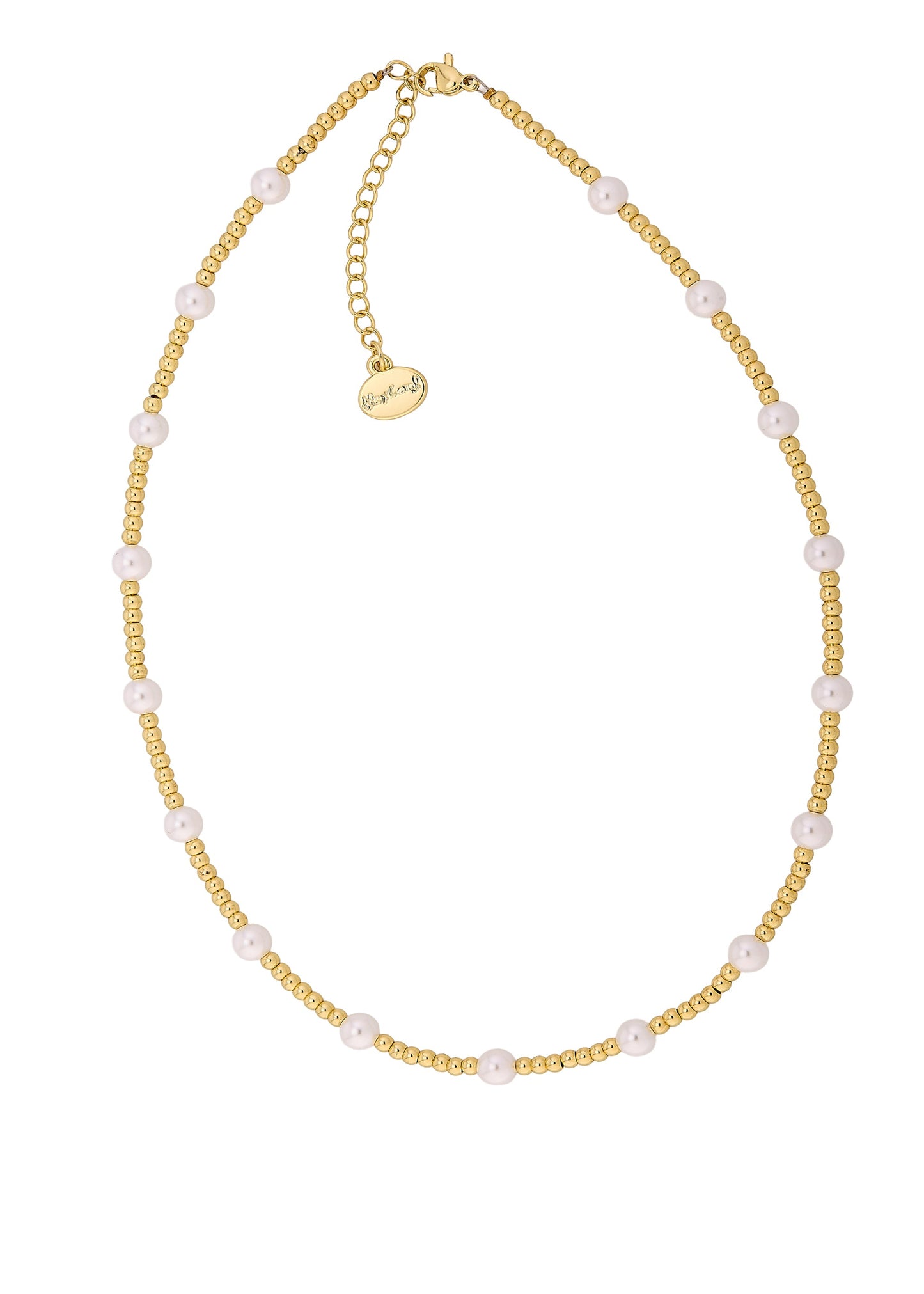 3 MM GOLD BALL W 4 MM SHELL PEARL