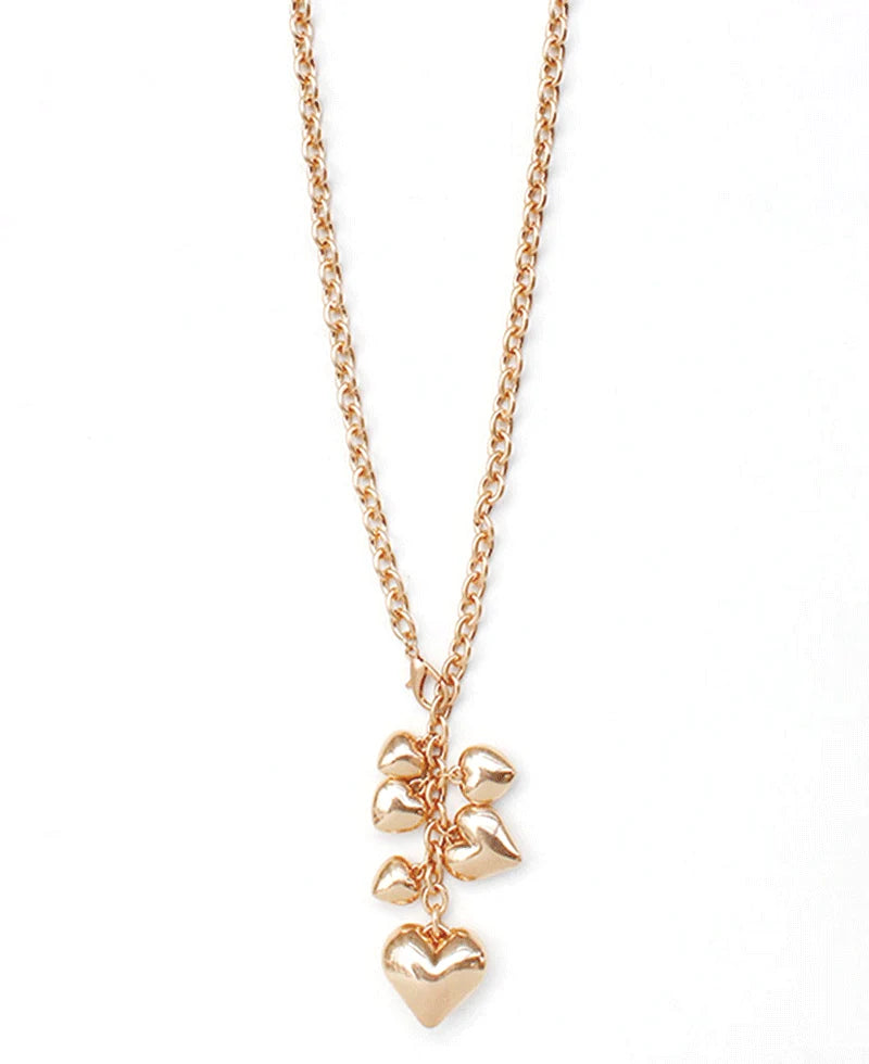 MULTI HEART PENDANT CHAIN NECKLACE