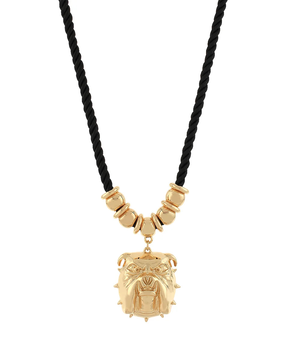GAME DAY DAWG NECKLACE - BLACK ROPE