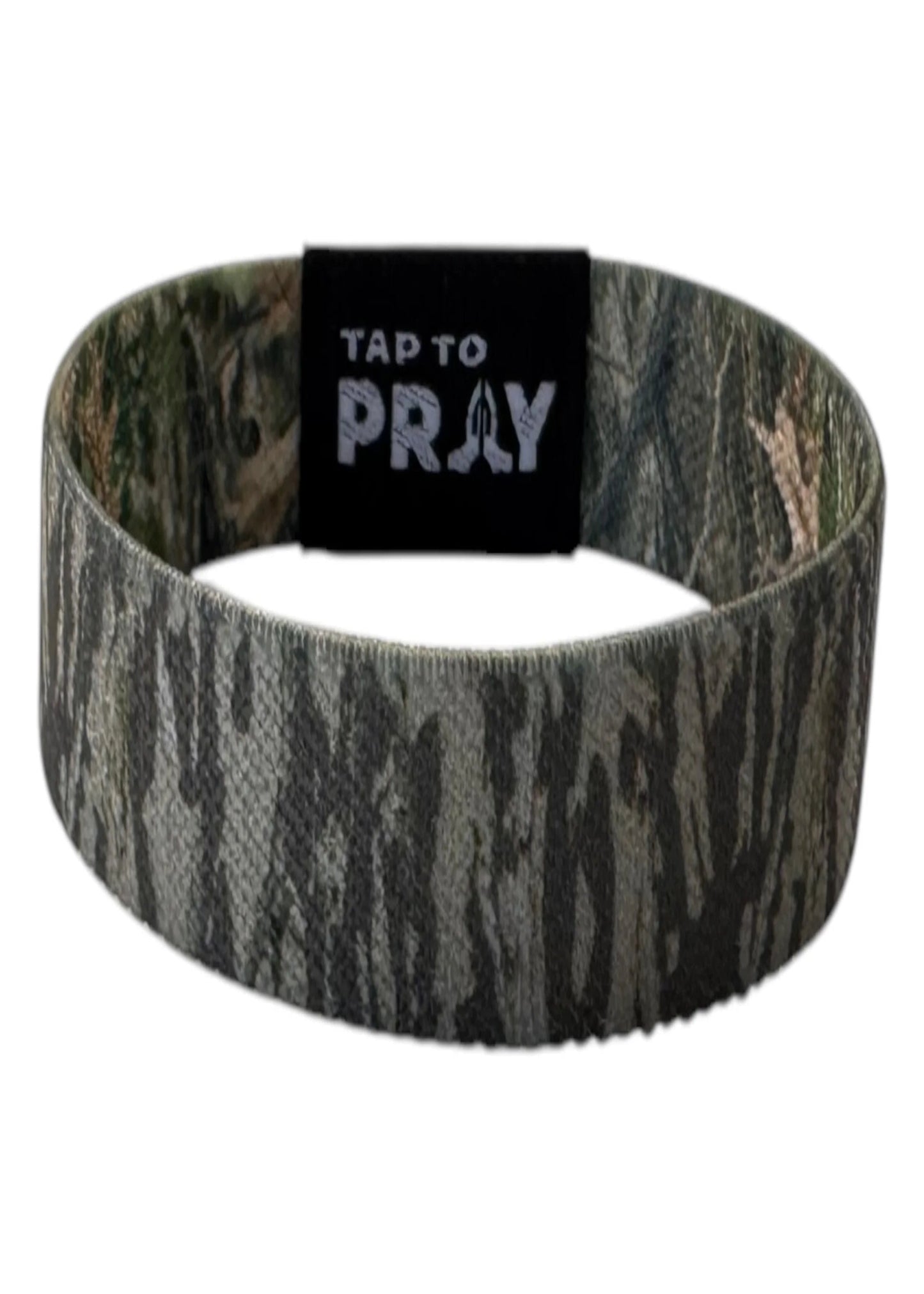 Tap To Pray Wristbands - Forest & Tree Bark Camo