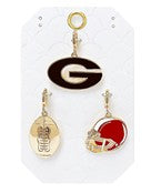 GAME DAY FOOTBALL PENDANT - GA/RED/BLACK