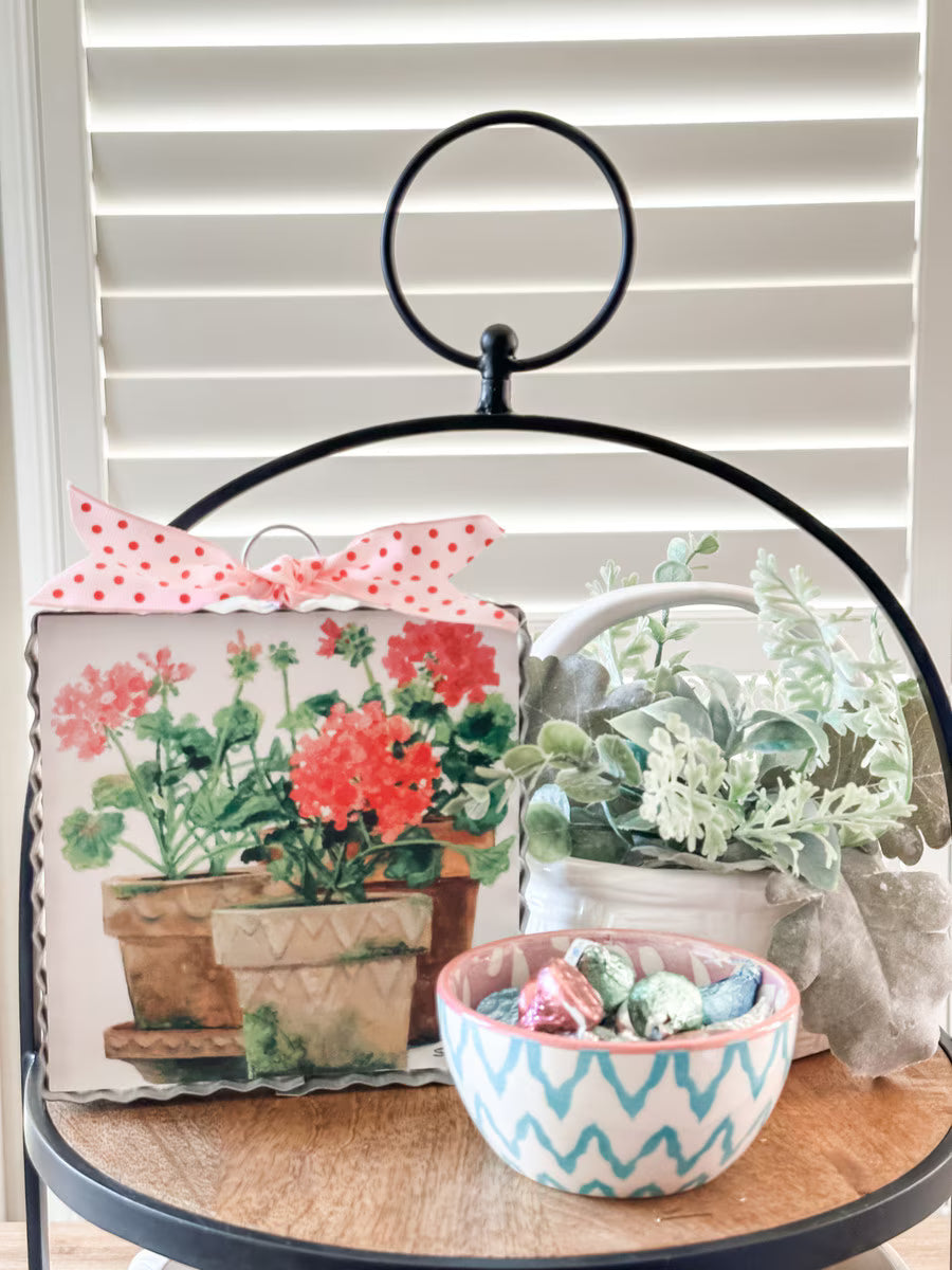 MINI BECK'S - POT OF GERANIUMS