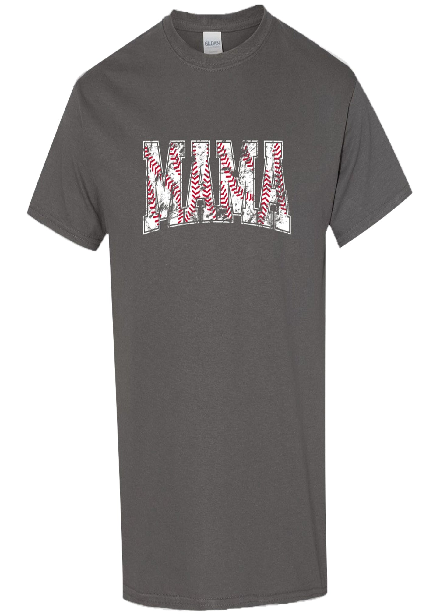 BASEBALL MAMA FRONT PRINT:CHARCOL