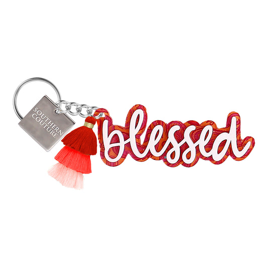 ACRYLIC WORD KEYCHAIN: BLESSED