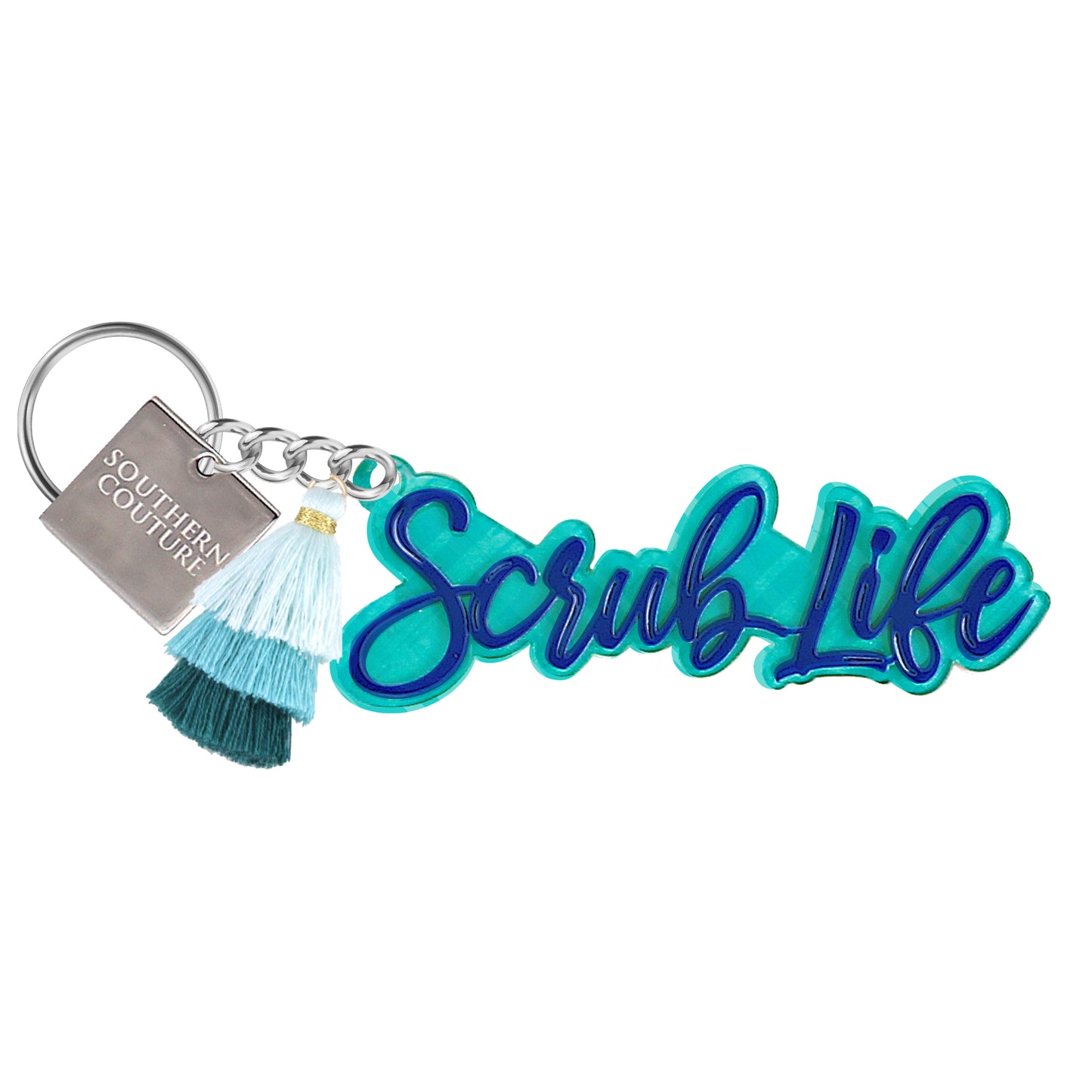 ACRYLIC WORD KEYCHAIN: SCRUB LIFE