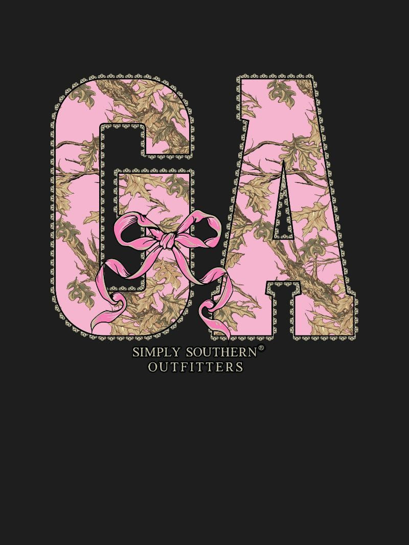 GIRL'S CAMO GEORGIA TEE - BLACK