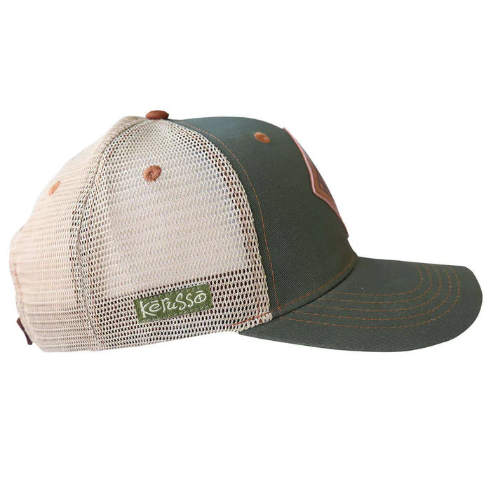 CROSS AND SHIELD CAP - JOHN 3:16 LEATHER