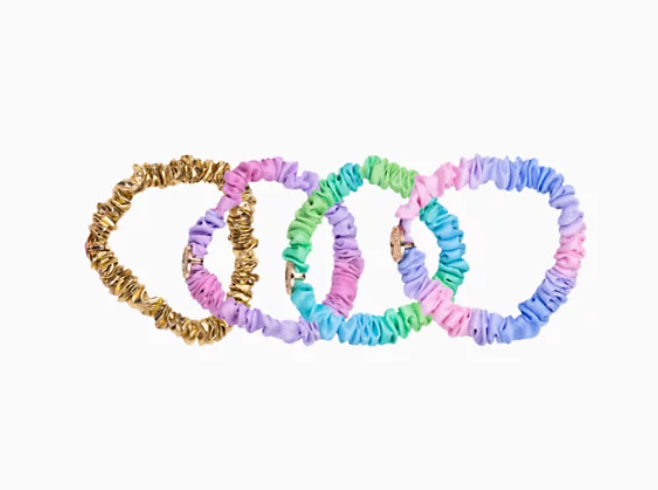 MINI SCRUNCHIE SET: GOLD LAM/OMBRE