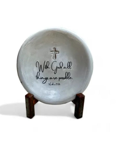 WITH GOD ALL THINGS ARE POSSIBLE-RING DISH