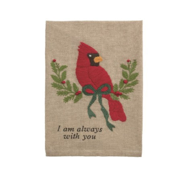 CARDINAL EMBROIDERED TOWEL