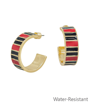 GAMEDAY COLOR COATED HOOPS - RED/BLACK